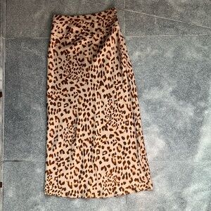 Free People Midi Skirt Animal Print size 0